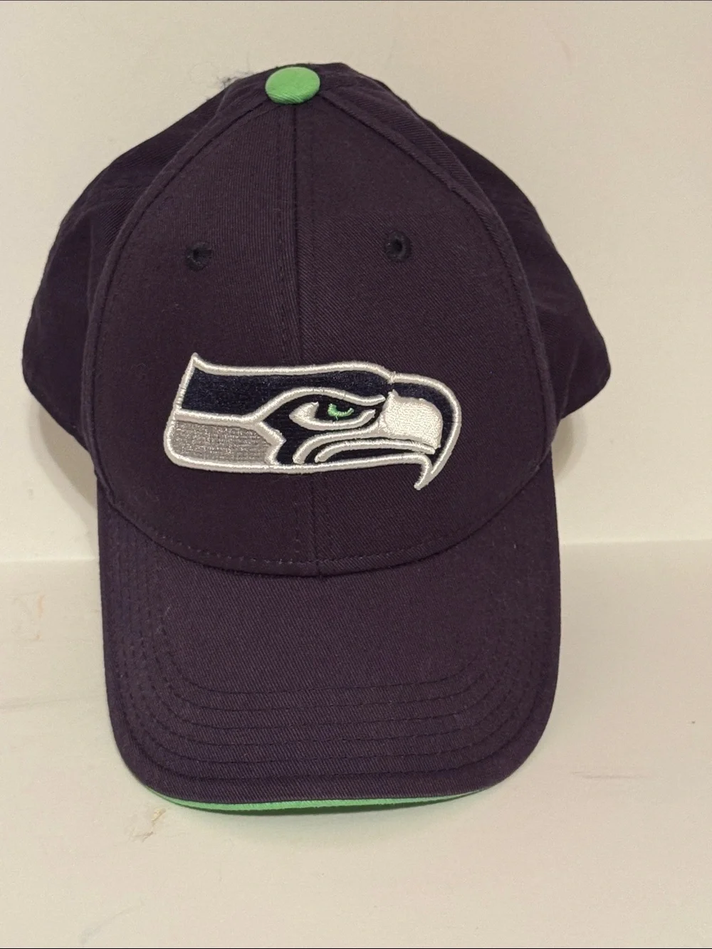 Kids Seattle Seahawks Navy & Green Baseball Cap